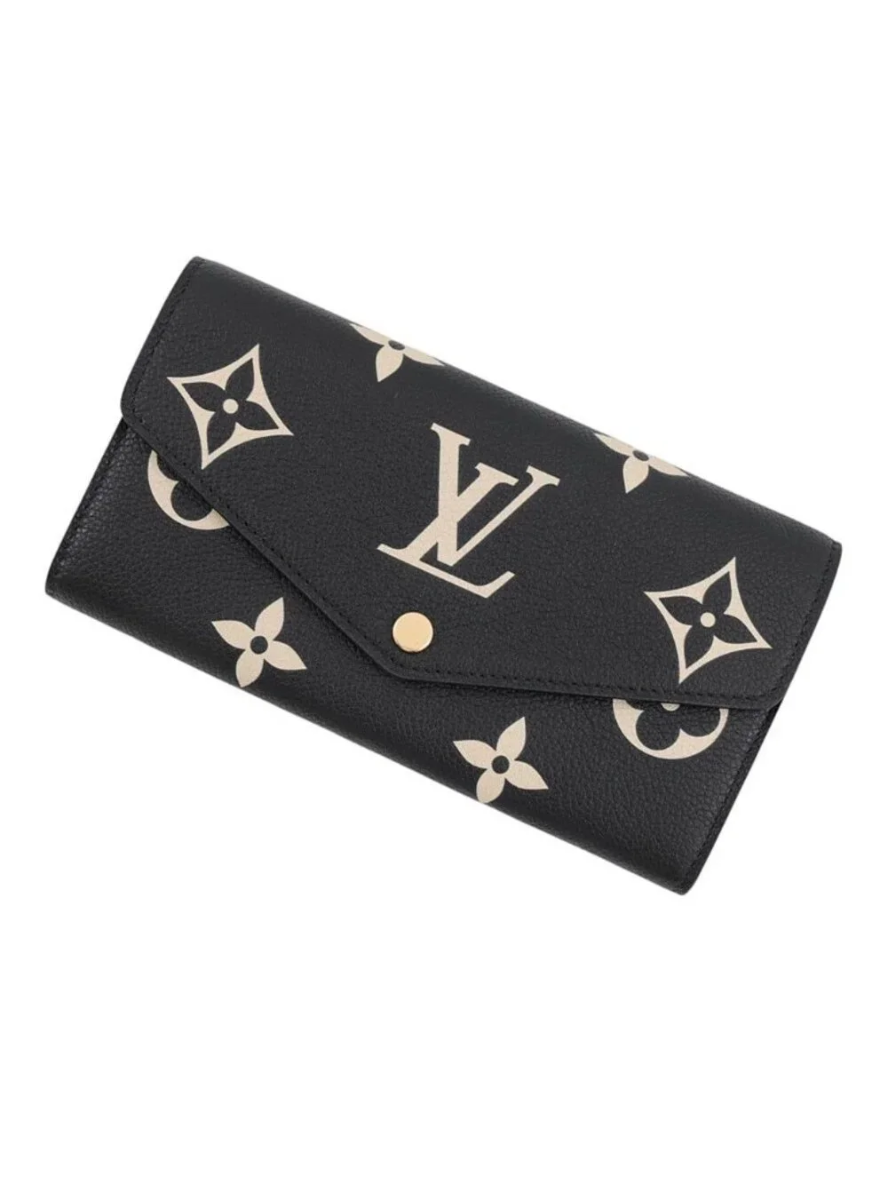 Louis Vuitton Wallet Monogram Empreinte Portefeuille Sarah Black
